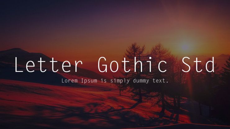 letter gothic std font